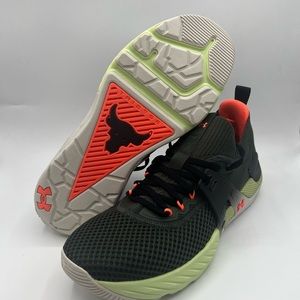 UA Project Rock 4 Mana Training Shoes Baroque Green Pale Olive Mens Size US 10.5